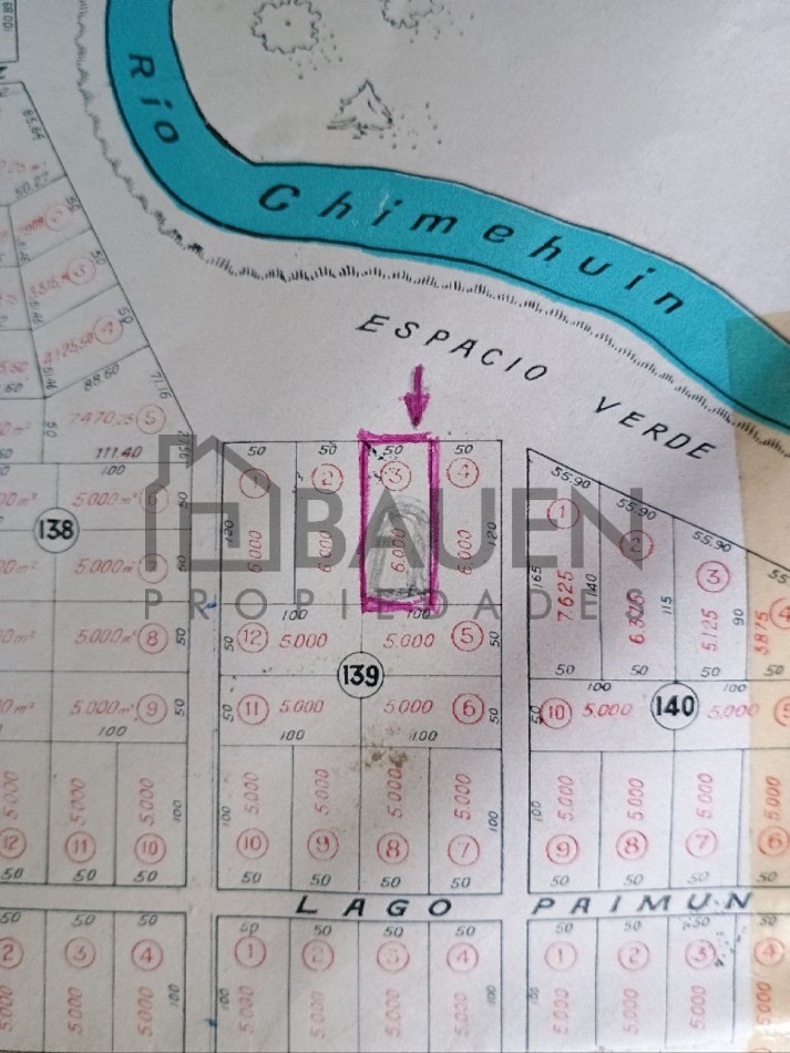 Lote de 6000 mts en Loteo Lago Huechulafquen con frente al Rio Chimehuin, Junin de los Andes, Neuquen